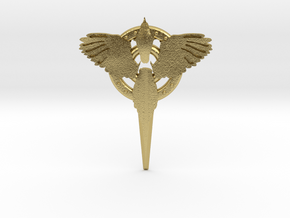 Magpie Pin (metal) in Natural Brass