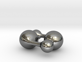 Cumulus Cufflink #102 in Fine Detail Polished Silver