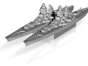 Gascogne battleship (Axis & Allies) in Tan Fine Detail Plastic