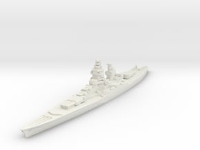 Gascogne battleship 1/1800 in White Natural Versatile Plastic