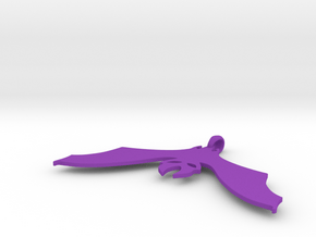 batpendant in Purple Processed Versatile Plastic