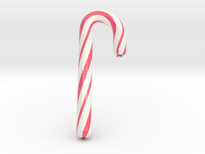 Candy cane lovely - Very Large & Hollow in Glossy Full Color Sandstone