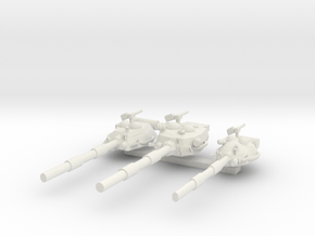 Turret Set in White Natural Versatile Plastic