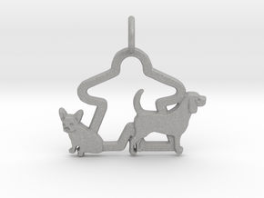 Meeple dog lover pendant gamer necklace in Aluminum