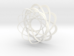 Mobius strips, intertwined in White Processed Versatile Plastic