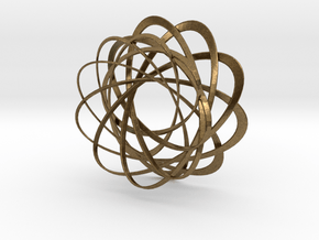 Mobius strips, intertwined in Natural Bronze