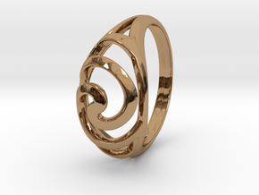 spiral eye 2 size 7 in Polished Brass