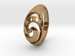 spiral eye with sphere size 7 in Polished Brass
