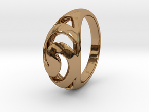 spiral eye size 7 in Polished Brass