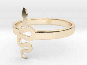 KTFRD05 Filigree Snake Geometric Ring design 3D Pr in 14K Yellow Gold