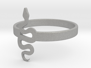 KTFRD05 Filigree Snake Geometric Ring design 3D Pr in Aluminum