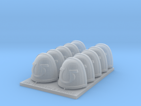 Ultra Corp V7 Rimmed Style Shoulder Pads in Smooth Fine Detail Plastic