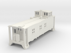 D&RGW Caboose 1400Series  in White Natural Versatile Plastic