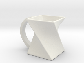 Twist Mug in White Natural Versatile Plastic