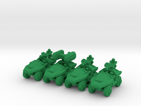 Infantry Support Vehicles v2 in Green Processed Versatile Plastic: Small