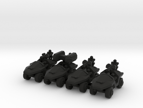 Infantry Support Vehicles v2 in Black Premium Versatile Plastic: Small