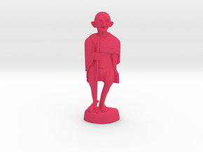 Gandhi Wood v2 in Pink Processed Versatile Plastic: Medium