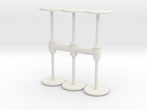 Bar Table (x6) 1/100 in White Natural Versatile Plastic