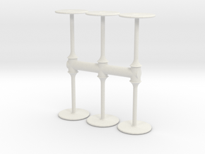 Bar Table (x6) 1/76 in White Natural Versatile Plastic