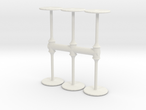 Bar Table (x6) 1/72 in White Natural Versatile Plastic