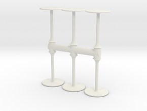 Bar Table (x6) 1/56 in White Natural Versatile Plastic