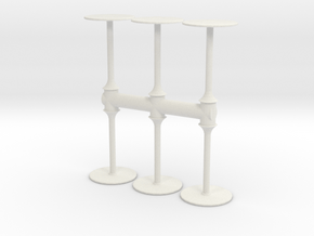 Bar Table (x6) 1/43 in White Natural Versatile Plastic