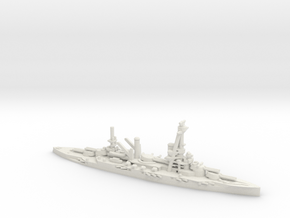 French Bretagne-Class Battleship in White Natural Versatile Plastic: 1:1800
