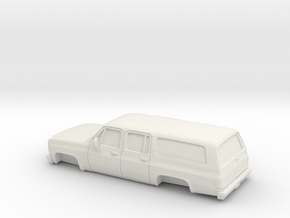 1/64 1973-79 Chevrolet Suburban Shell in White Natural Versatile Plastic