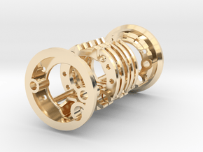 ASK Luke V2 Chassis Part2 in 14k Gold Plated Brass