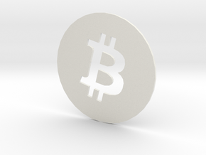 Bitcoin phygital coin in White Natural Versatile Plastic
