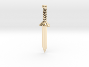 Small Norse Dagger in 14k Gold Plated Brass