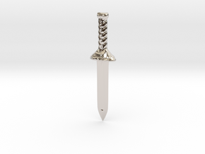 Small Norse Dagger in Rhodium Plated Brass