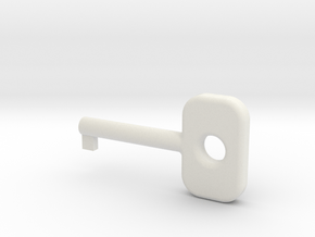 Cuff Key in White Natural Versatile Plastic