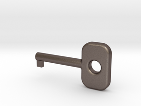 Cuff Key in Polished Bronzed Silver Steel