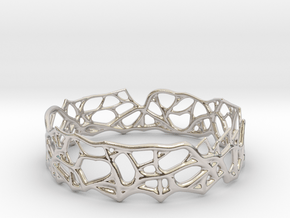 Bangle - Rooted Collection in Rhodium Plated Brass