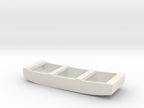 1/48 Scale 12 ft Punt General Purpose Work Boat US in White Natural Versatile Plastic