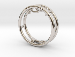 GymWheel Rhonrad Pendant in Rhodium Plated Brass