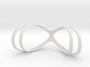 Splint - double helix in White Natural Versatile Plastic: 9.75 / 60.875