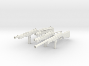 Reising Submachine Gun - Family - 1:18 in White Natural Versatile Plastic