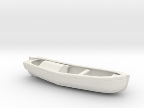 1/128 Scale 27 ft Motor Work Boat in White Natural Versatile Plastic