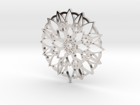 Mandala Pendant in Platinum