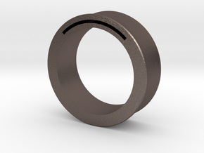 simpleband_nfc_rfid_ring9.5 in Polished Bronzed-Silver Steel