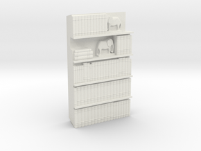 1/56th (28 mm) Bookshelf Insert 02 in White Natural Versatile Plastic