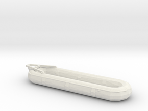 1/72 Scale Pneumatic Barge in White Natural Versatile Plastic