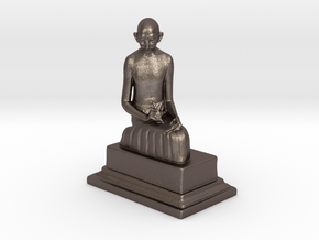 Ivory Gandhi v2 in Polished Bronzed-Silver Steel: Medium
