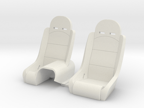 Seats for Micro Shark in White Natural Versatile Plastic
