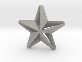 Five pointed star earring assemble Xmas-Medium 2cm in Aluminum