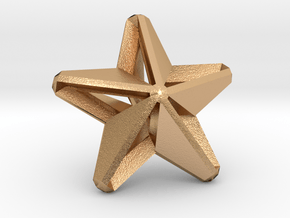 Five pointed star earring assemble - Small 1.5cm in Natural Bronze
