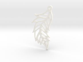 :Featherflight: Pendant in White Processed Versatile Plastic