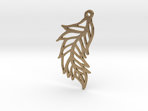 :Featherflight: Pendant in Polished Gold Steel